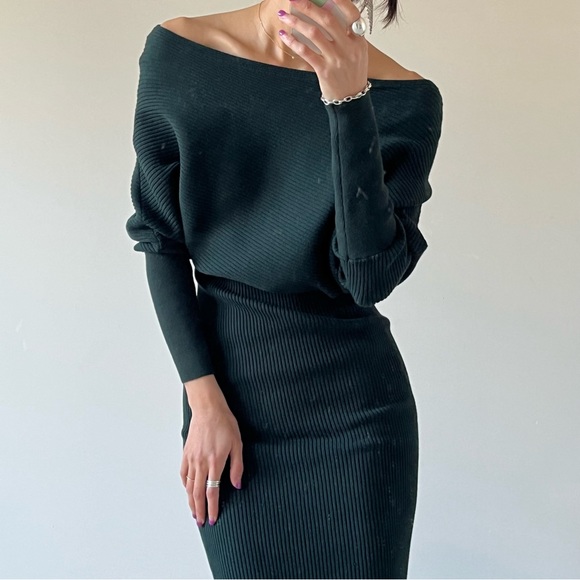 Witchery Knitted Off-Shoulder Dress - Picture 2 of 7